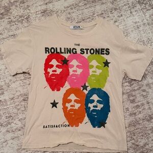 Anthropologie Cream Graphic Tee